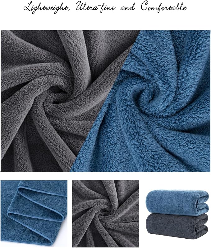 Lumimi 2 Pack Premium Microfiber Bath Towels - Image 5