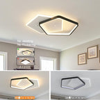 Shine LUEST Modern LED Ceiling Light Fixture Dimmable Black Flush Mount Ceiling - Image 3