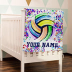 Custom Volleyball Blanket, Personalized Volleyball Blanket, Customized Sport - Image 7