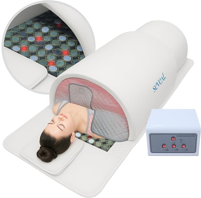 Portable Infrared Sauna Dome | 1300W Power | Near-Zero EMF | Full-Body Dry Sauna by Seveat