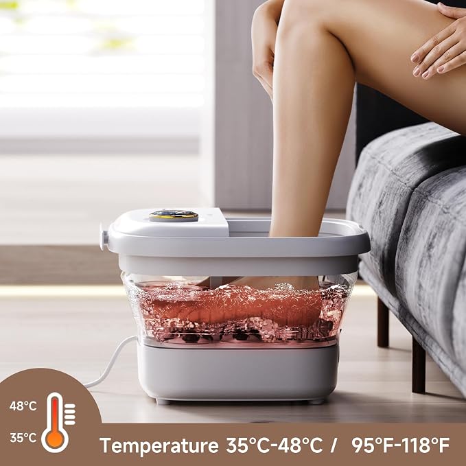 KASJ Collapsible Foot Spa with Electric Rotary and Hydro-Jet Massage, Foot Bath - Image 3