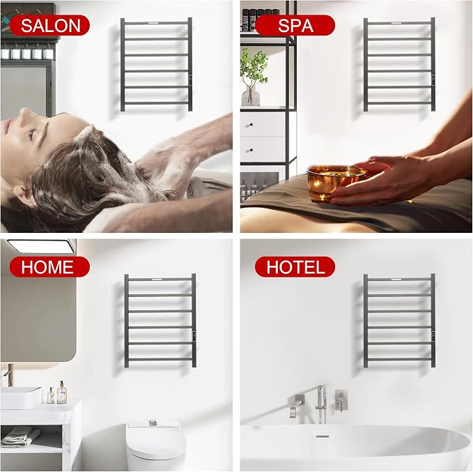 Heated Towel Racks for Bathroom, Wall Mounted Electric Towel Warmer Racks - Image 6