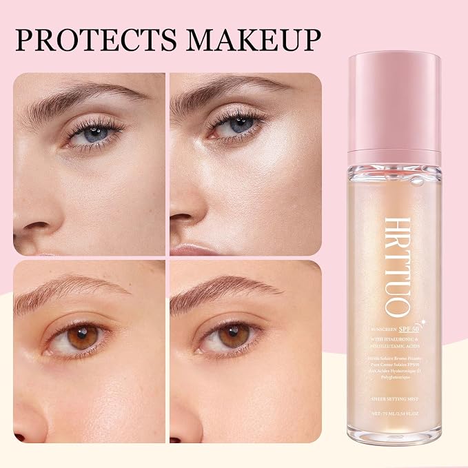 Sheer Setting Mist Sunscreen SPF 50, Makeup-Friendly Setting Mist - Image 5