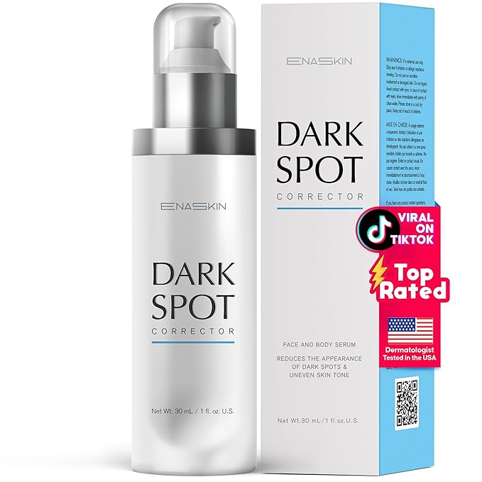 EnaSkin Dark Spot Remover Face & Body Serum: Age Spot Sun Spot Freckles Melasma by Enaskin