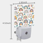 Night Light for Kids Girls Boys, Cute Boho Rainbows LED Night Light Plug into - Image 5