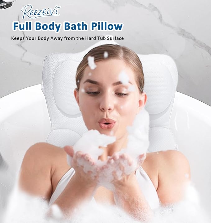 REEZEIVI Full Body Bath Pillow, Thick Bathtub Cushion - Image 2