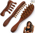 ProSuites 3 Pack Wooden Scalp Massager Tool, Long Handle Head Massage Scalp Loc by ProSuites