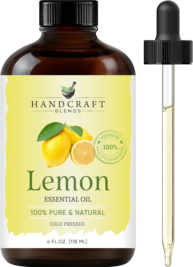 Handcraft Blends Lemon Essential Oil – Huge 4 Fl Oz – 100% Pure and Natural – by HandcraftBlends