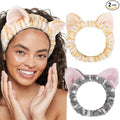TEBIEKOY Plush Cat Ears Spa Headband by TEBIEKOY