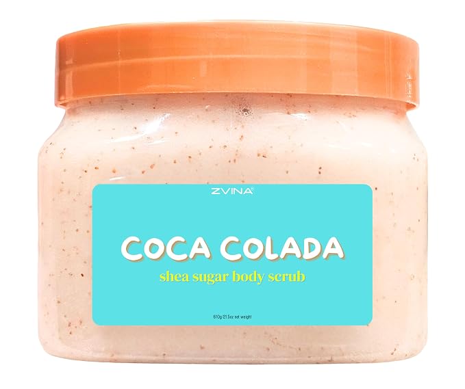 Shea Sugar Body Scub, Coca Colada Scent Exfoliating Body Scrub, Natural Coconut by Unknown