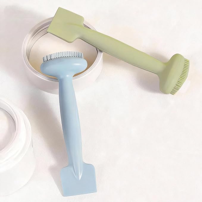 2 Pack Silicone Face Scrubber, 2 in 1 Facial Cleansing Brush & Face Mask by MERLEU