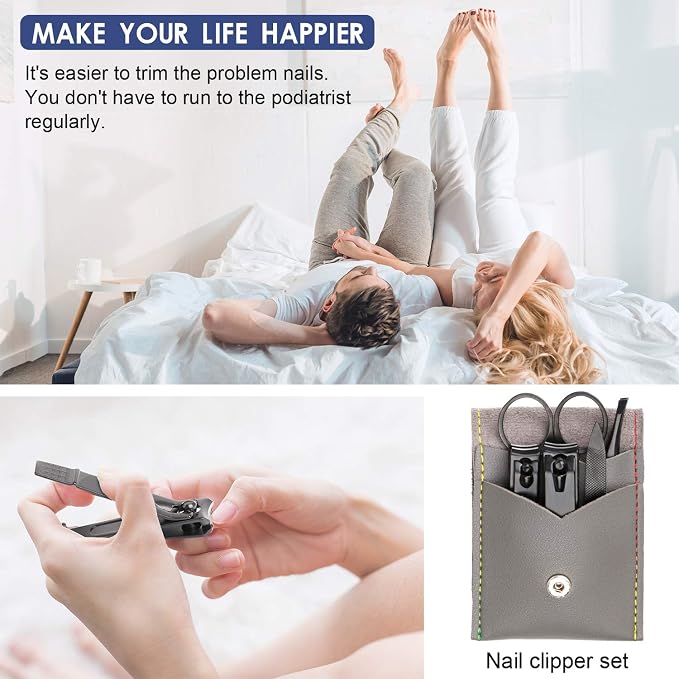 Manicure Pedicure Kit Nail Clippers Set Fingernails & Toenails Vibrissac - Image 5