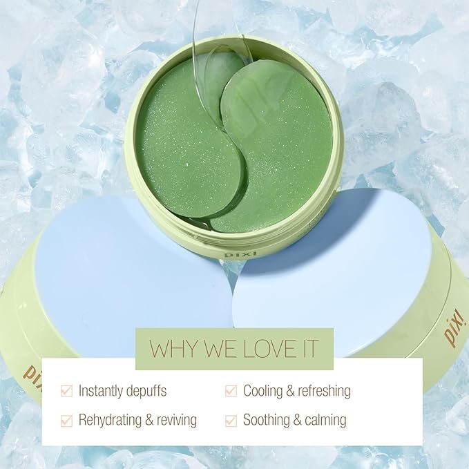Pixi DetoxifEYE Depuffing Hydrogel Under-Eye Patches, Hyaluronic Acid & Caffeine - Image 5