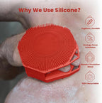iTokGoK® Silver-Infused 2-in-1 Silicone Body Scrubber, Double-Sided Design Body - Image 3
