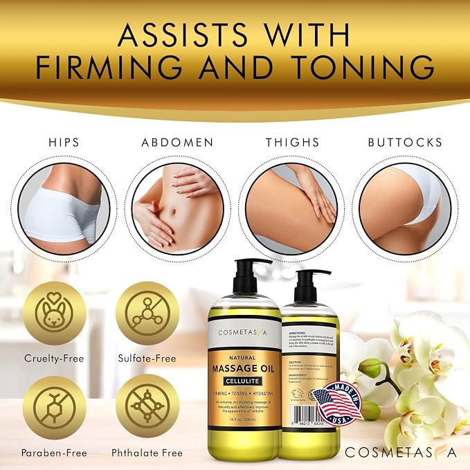 Cellulite Massage Oil with Massager Mitt - Image 5