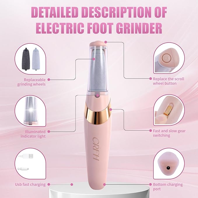 Pedicure Tool, Foot Callus Remover, Electric Pedicure Set, Foot Care, Removes - Image 2