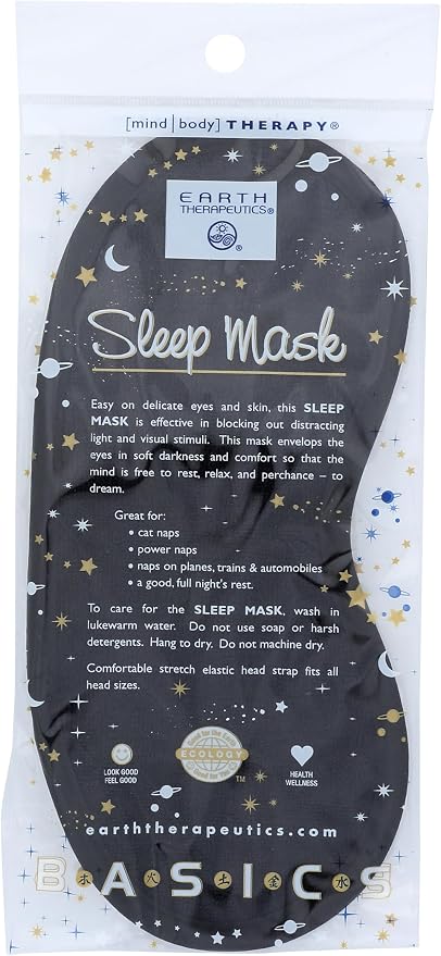 Earth Therapeutics Black Sleep Mask by EarthTherapeutics
