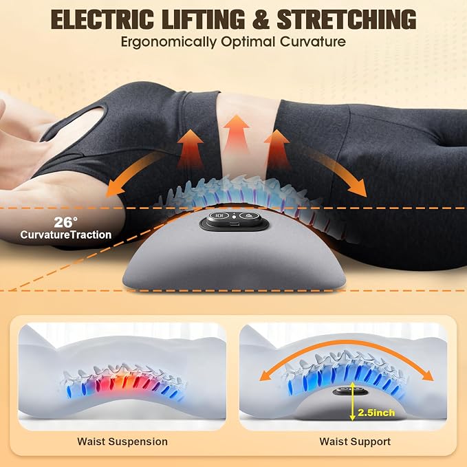 3-in-1 Electric Lumbar Support Pillow, Triple Fusion Back Massager - Image 3