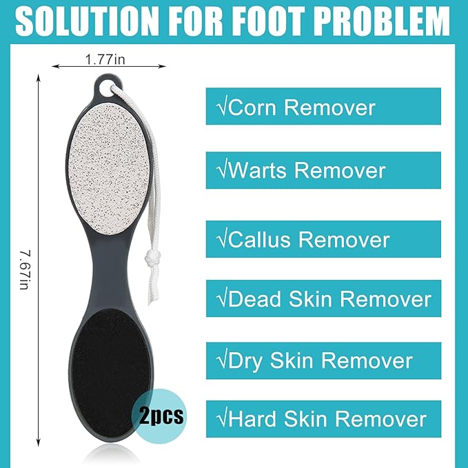 Foot File Callus Remover-3 Pcs 4 in 1 Foot Scrubber Dead Skin Remover - Image 3