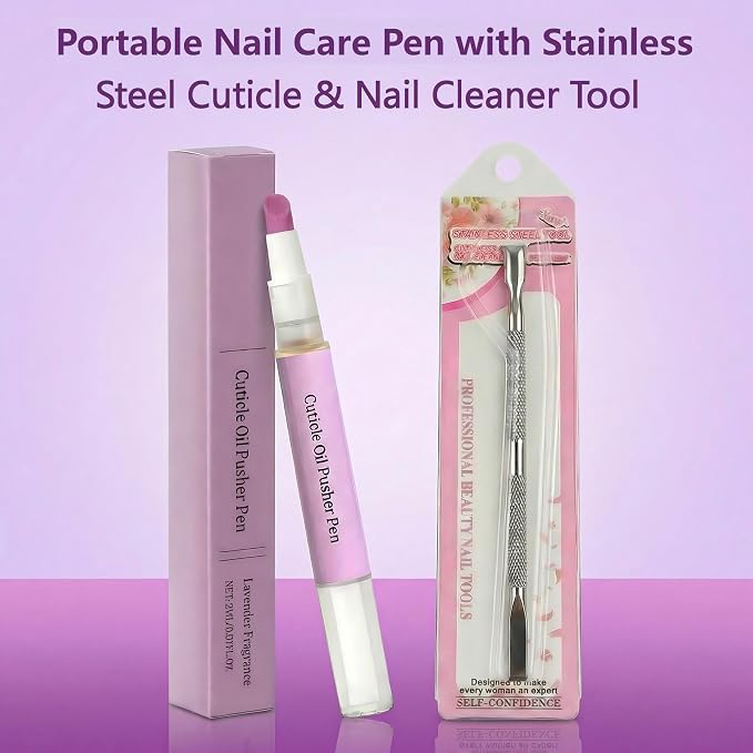 Ceramic Cuticle Pusher & Nail Oil Pen, 2-in-1 Nail Care Tool, Gentle Hangnail - Image 9