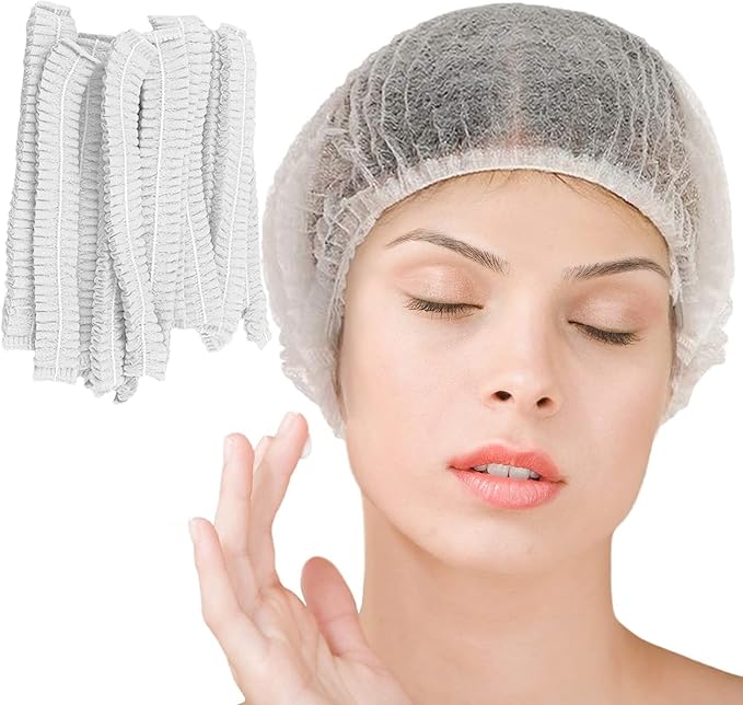Disposable Bouffant Caps, 21inches Hair Net, Elastic Dust Cap by Smilco