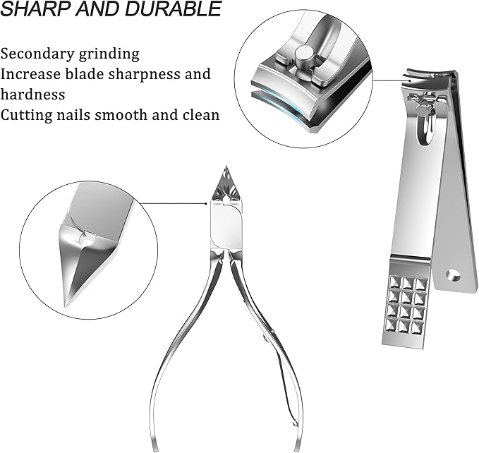 Professional Manicure and Pedicure Kit, 12-Piece Premium Grooming Set - Image 3