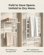 Foldable Heated Towel Rack, Dual-Zone Electric Towel Warmer Rack - Image 3