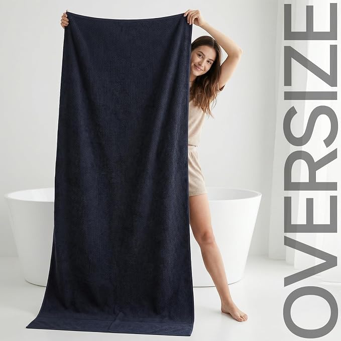 REDKISS Pack of 2 Jumbo Bath Sheets, 40 x 80 Inches Microfiber Bath Towels - Image 2