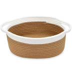 ABenkle Small Basket with Handles, Boho Decorative Rope Woven Dog Cat Toy by ABenkle