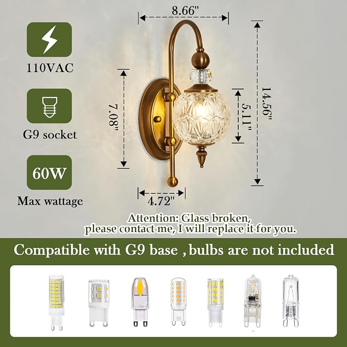 Piepooye Vintage Gold Wall Sconce Set of Two Mid Century Brushed Brass - Image 2
