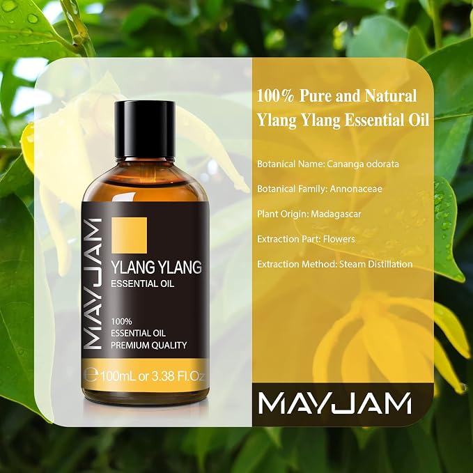 Ylang Ylang Essential Oil, MAYJAM 3.38FL.OZ Premium Quality Essential Oils - Image 3