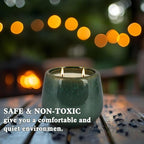 1 Pack Soy Wax Green Ceramic 2-Wick Outdoor Citronella Candles– Long Burning - Image 5