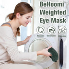 BeHoomi Heated Eye Mask, Weighted Sleep Mask Warm Compress - Image 6