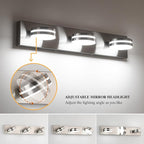 3-Light Bathroom Vanity Light, Brushed Nickel Bathroom Light Fixtures Over - Image 4
