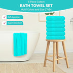 KAHAF COLLECTION 6 Pack Bath Towels Set 100% Ring Spun Cotton, Lightweight - Image 4