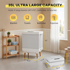 GarveeLife 35L Foldable Towel Warmer Bucket, Portable Hot Air Towel Dryer & - Image 2