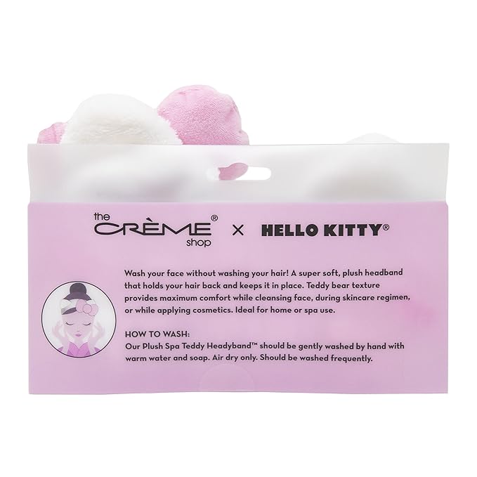 The Crème Shop Plush Spa Headband w/Hello Kitty's Signature Bow, Spa Headband - Image 6
