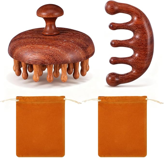 ElevateTech Wooden Scalp Massage Comb, Sandalwood Head Massager by Unknown