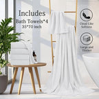 Extra Large Bath Towels Set 35x70 Inches - Image 6