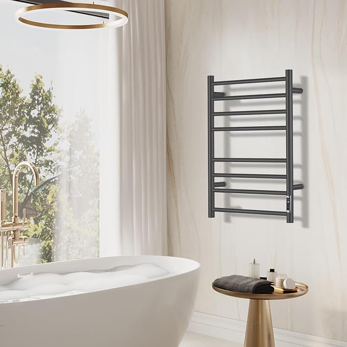 Towel Warmer Bathroom Wall Mounted Drying Rack Plug-in Electric Heated Towel - Image 7
