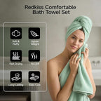 REDKISS 2 Pack Microfiber Extra Large Bath Sheets, 35 x 70 Inches, Soft and - Image 5
