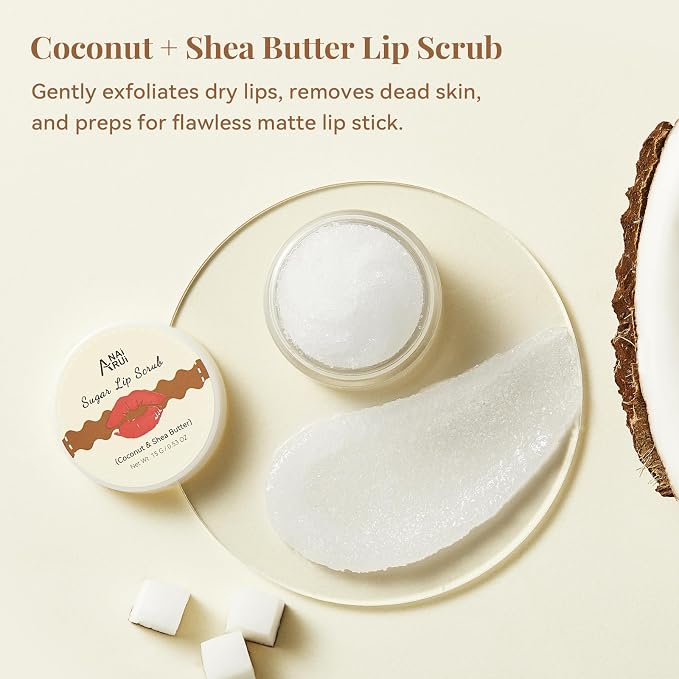 ANAI RUI Coconut Lip Scrub & Lip Mask Set - Image 5