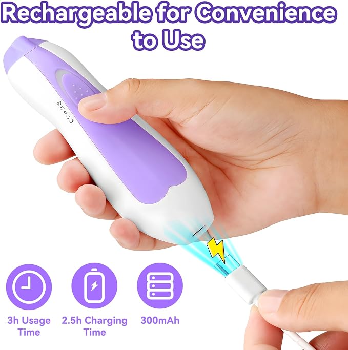 Qunlions life Baby Nail Trimmer Electric, 6 in 1 Rechargeable Baby Nail - Image 2