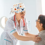 Scrub Caps Women Nursing Hats Floral Flowers - Image 6