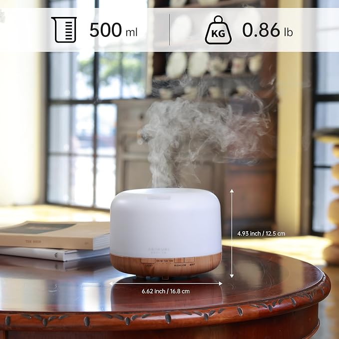 ASAKUKI Essential Oil Diffuser for Home, 500ML Aromatherapy Diffuser Humidifier - Image 7