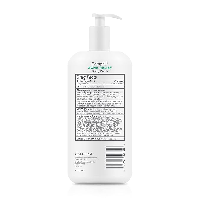 Cetaphil Body Wash, Acne Relief Body Wash - Image 6
