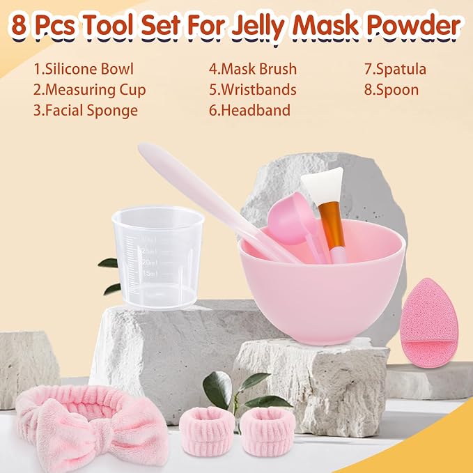 Pjordo Jelly Masks for Facials Professional, Collagen Firming, Hydrating & - Image 6