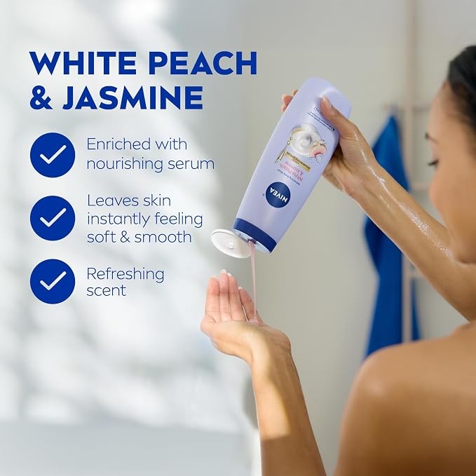 NIVEA Refreshing White Peach and Jasmine Body Wash - Image 5