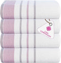 CASA COPENHAGEN White Bay 4Pcs 100% Egyptian Cotton Designer Hand Towels Gift by CASACOPENHAGEN