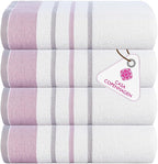 CASA COPENHAGEN White Bay 4Pcs 100% Egyptian Cotton Designer Hand Towels Gift by CASACOPENHAGEN